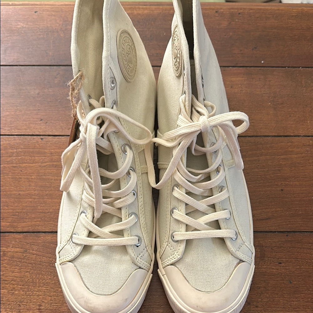 1892 Colchester Rubber Co Hi Tops Off-White High-Top Sneakers.